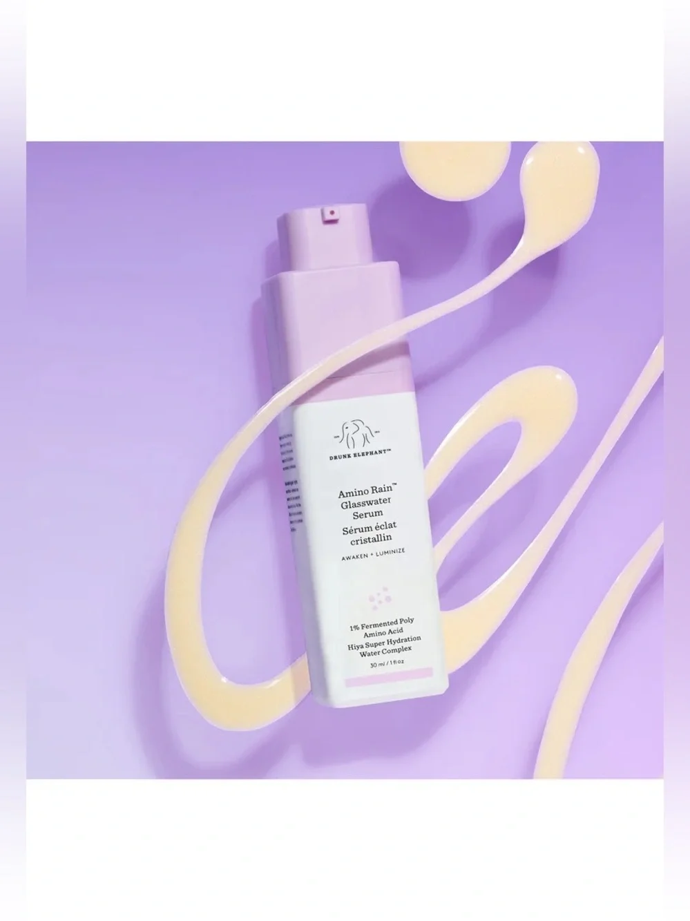 Drunk Elephant 🐘 Amino Rain Glasswater Serum • Hydrating Glow • Brand New in Box